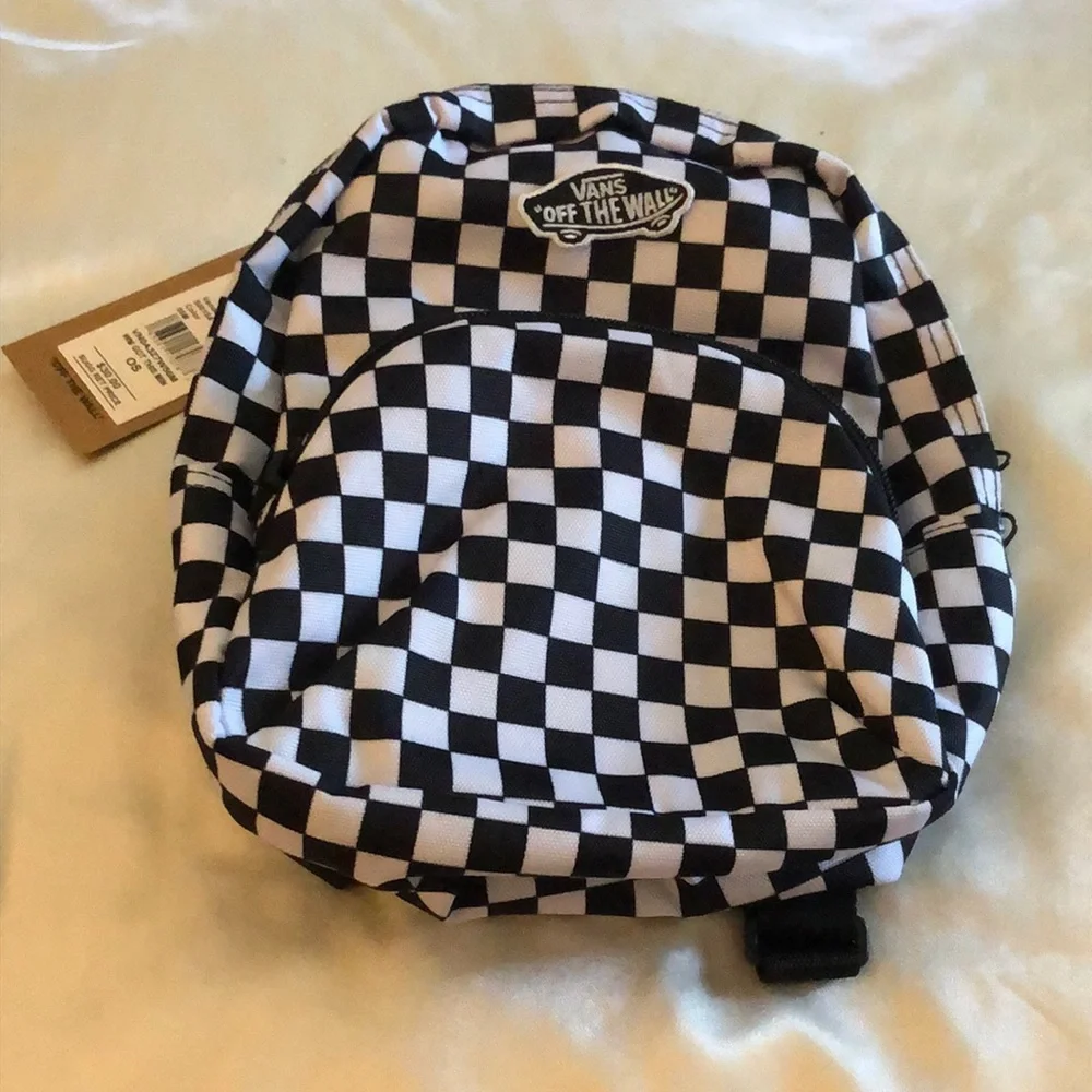 Vans Got This Mini Nylon Backpack Black & White Checkered Print NWT